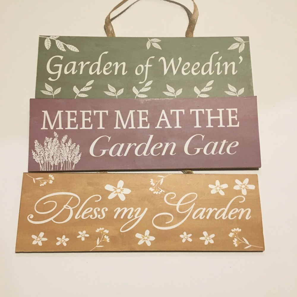 Garden Signs set of 3